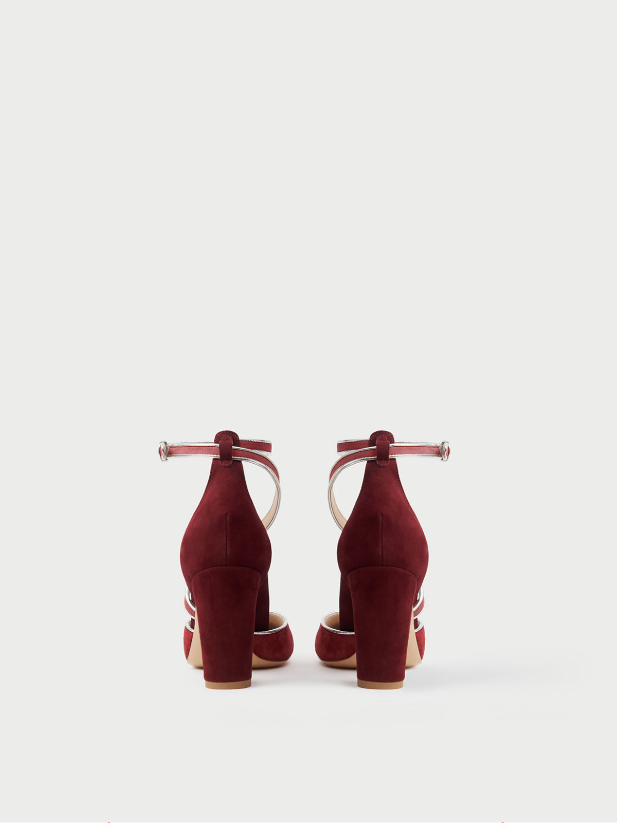 Mavette Pump Nola D'Orsay suede burgundy pumps made in Italy